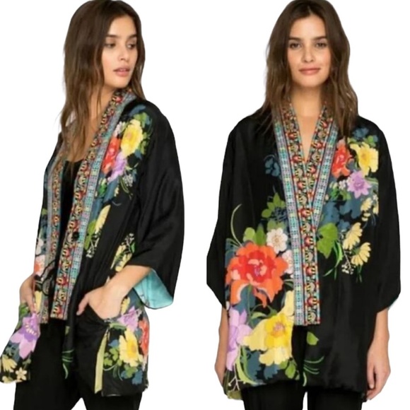 Johnny Was Fuska Reversible Kimono Cardigan Size Medium - Picture 1 of 15